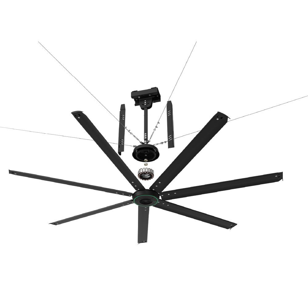 HVLS Sunon (série 3) montage Fantronic